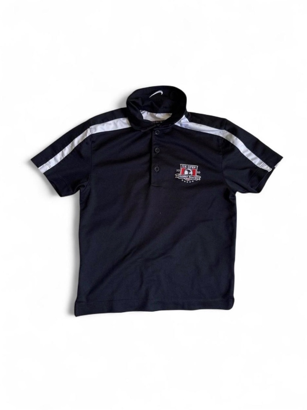 nike golf polo shirt size S black and white stripe